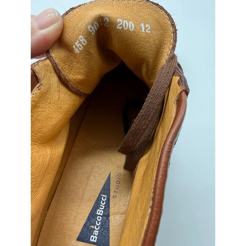 Bacco‎ Bucci Studio Chukka Boots Mens 12 Brown Excellent Suede Leather Mid Top